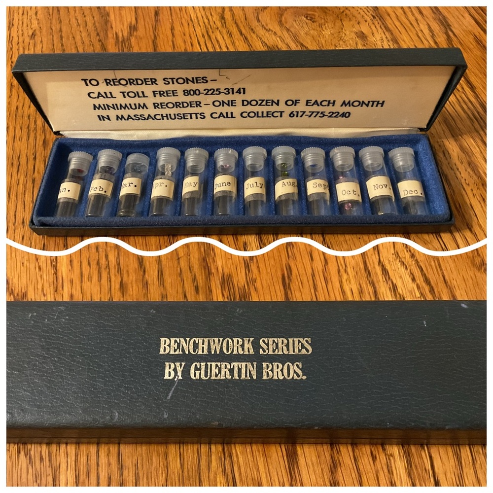 VINTAGE MID 20th CENTURY BENCHWORK SERIES BIRTHSTONES BY GUERTIN BROTHERS